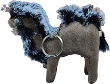 Zhibek Zholy camel made of velveteen, brown-black