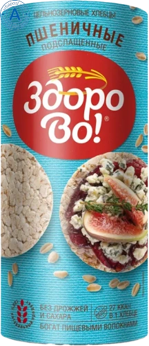 Zdorovo wholegrain wheat crispbread, sweetened, 150 g