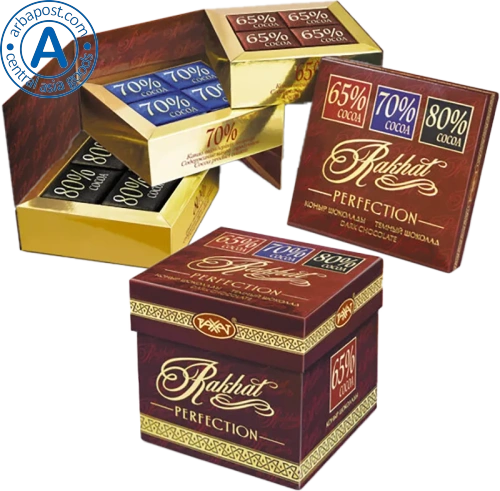Rakhat dark chocolate set, 65%, 70%, 80% cocoa, 255 g