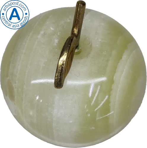 Altyn Adam apple made of onyx, white, small photo 3