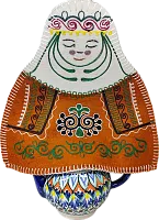 Altyn Adam teapot warmer, girl, brown