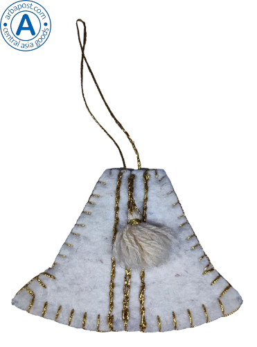 Altyn Adam keychain made of felt, three lines and pendant