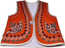 Altyn Adam children's vest made of felt, orange