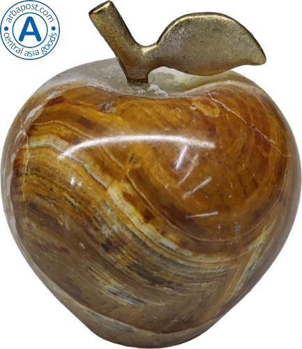 Altyn Adam apple made of onyx, brown, small