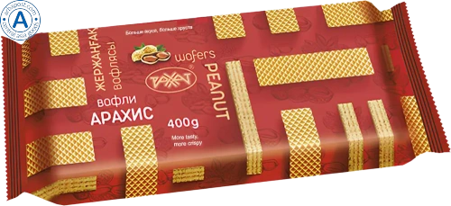 Rakhat waffles, peanut, 400 g