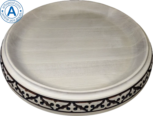 Altyn Adam plate made of wood, round, large