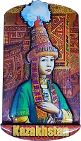 Altyn Adam magnet, Kazakhstan culture, girl in national clothes