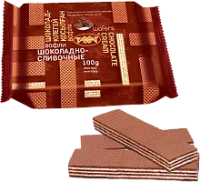Rakhat waffles, chocolate and cream, 100 g