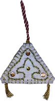 Altyn Adam keychain made of felt, Kazakhstan ancient pattern