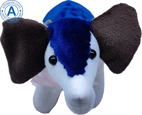 Zhibek Zholy elephant made of velveteen, white-black-brown photo 3