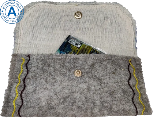 Altyn Adam wallet made of felt, light-grey photo 3