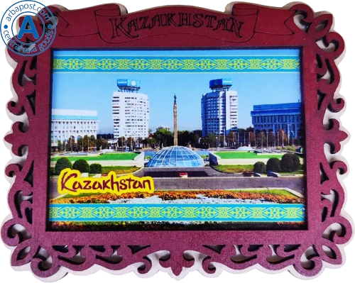Altyn Adam magnet, Almaty, rectangular, republic square