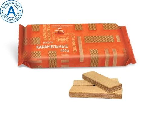 Rakhat waffles, caramel, 400 g