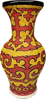 Altyn Adam jug made of ceramic, yellow-red