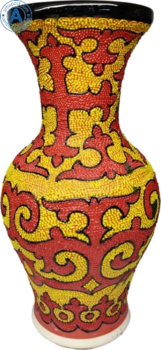 Altyn Adam jug made of ceramic, yellow-red