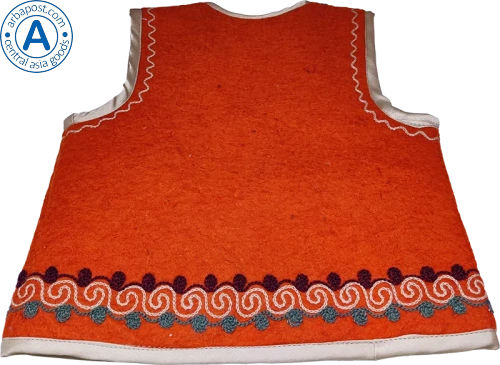 Altyn Adam children's vest made of felt, orange photo 2