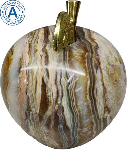 Altyn Adam apple made of onyx, brown, middle photo 2