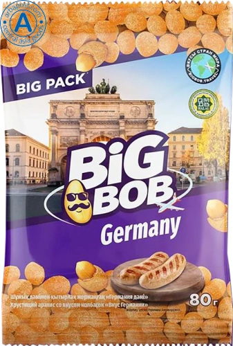 Big Bob Germany peanuts with german sausages flavour, 80 g