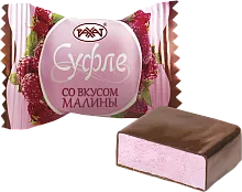 Rakhat souffle with raspberry flavor