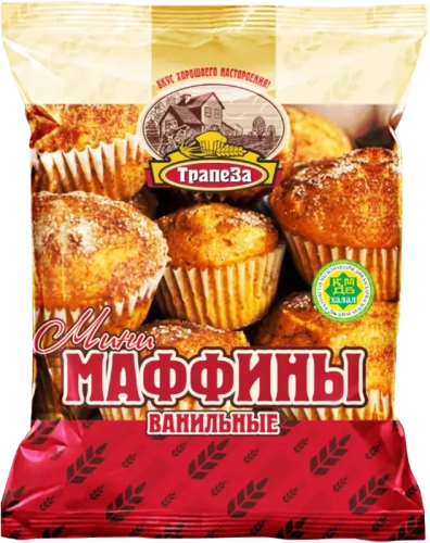 Trapeza mini muffins, vanilla, 450 g