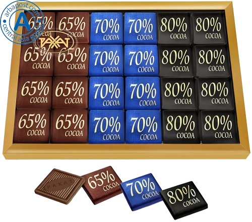 Rakhat dark chocolate set, 65%, 70%, 80% cocoa, 128 g