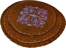 Altyn Adam dish coaster made of felt, set, brown
