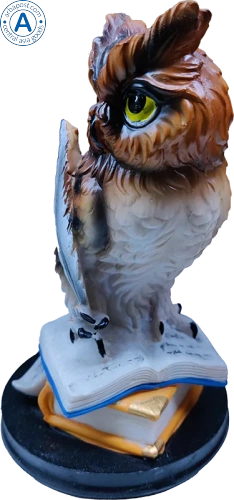 Altyn Adam figure made of ceramic, owl photo 4