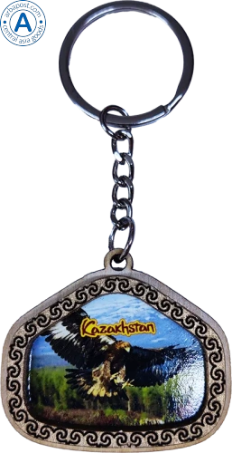 Altyn Adam keychain, trapezoid, eagle