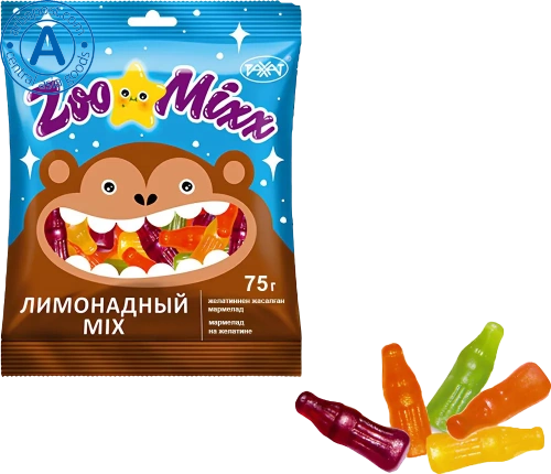 Rakhat chewing marmalade, lemonade mix, 75 g