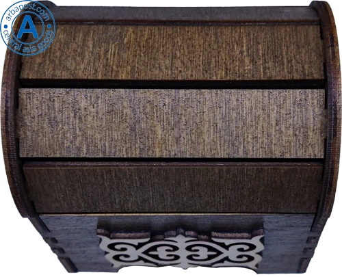 Altyn Adam storage box made of wood, rectangular, brown with white pattern photo 2 Altyn Adam storage box made of wood, rectangular, brown with white pattern photo 2