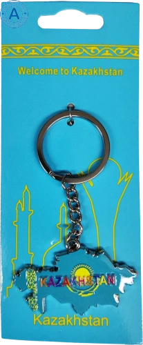 Altyn Adam keychain, pendants, Kazakhstan map