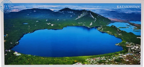Altyn Adam postcard, Kazakhstan nature, Burabay national park lakes
