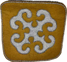 Altyn Adam chair cushion made of felt, brown