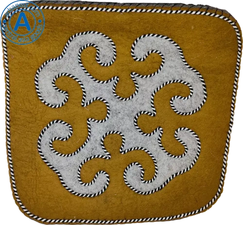 Altyn Adam chair cushion made of felt, brown