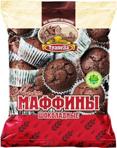 Trapeza mini muffins, chocolate, 450 g