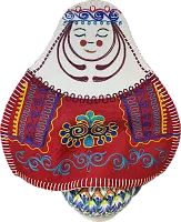Altyn Adam teapot warmer, girl, red