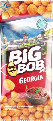 Big Bob Georgia peanuts with adjika sauce flavor, 50 g Big Bob Georgia peanuts with adjika sauce flavor, 50 g
