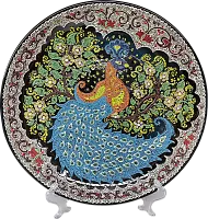 Altyn Adam plate made of ceramic, round, bird