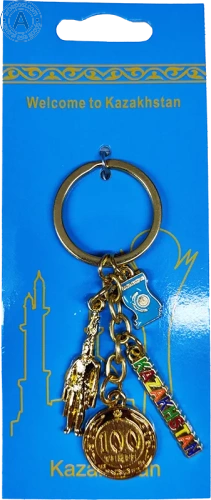 Altyn Adam keychain, pendants, coin-gold man