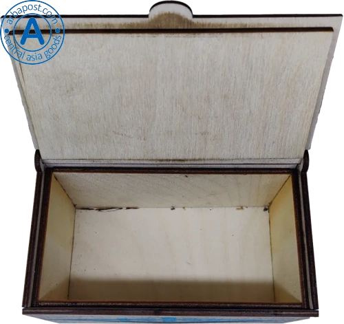 Altyn Adam storage box made of wood, rectangular, white with blue pattern photo 5