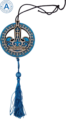 Altyn Adam keychain made of wood, flask