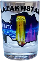 Altyn Adam shot glass, Kazakhstan hotel