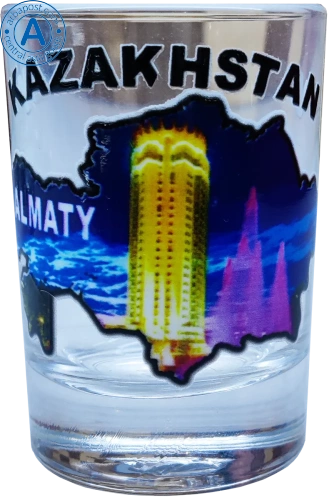 Altyn Adam shot glass, Kazakhstan hotel