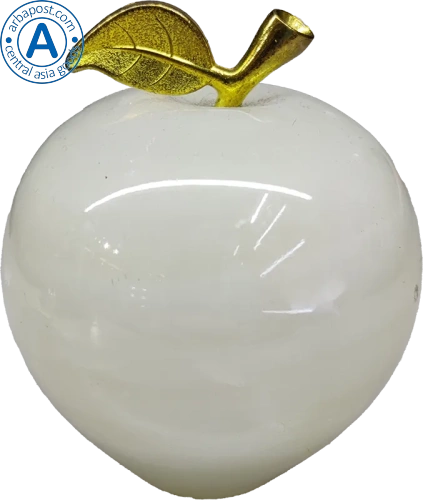 Altyn Adam apple made of onyx, white, large