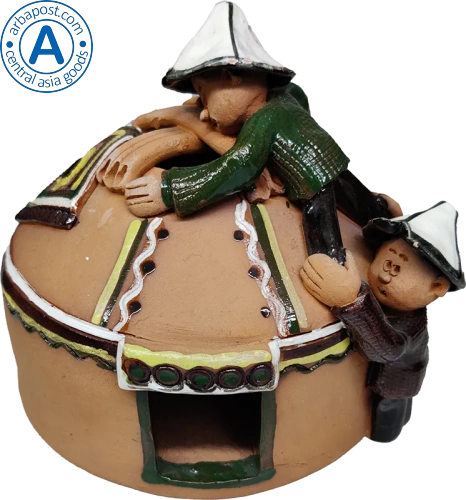 Altyn Adam yurt made of ceramic with little people