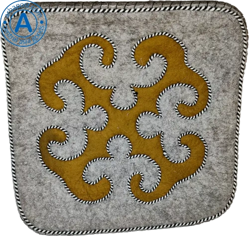 Altyn Adam chair cushion made of felt, grey