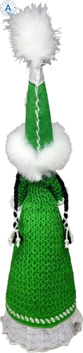 Altyn Adam doll, girl in saukele, green photo 3