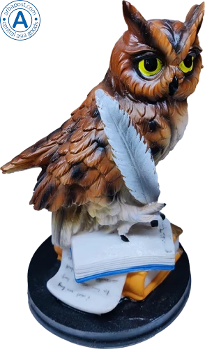 Altyn Adam figure made of ceramic, owl photo 2