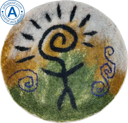 Altyn Adam plate made of felt, decorative, man