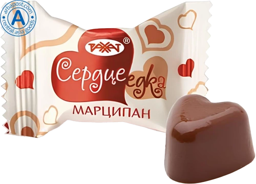 Rakhat candies with marzipan filling and vanilla flavor